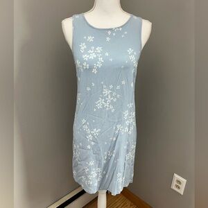 Vintage J. Crew 90’s Baby Blue Floral Sheath Dress